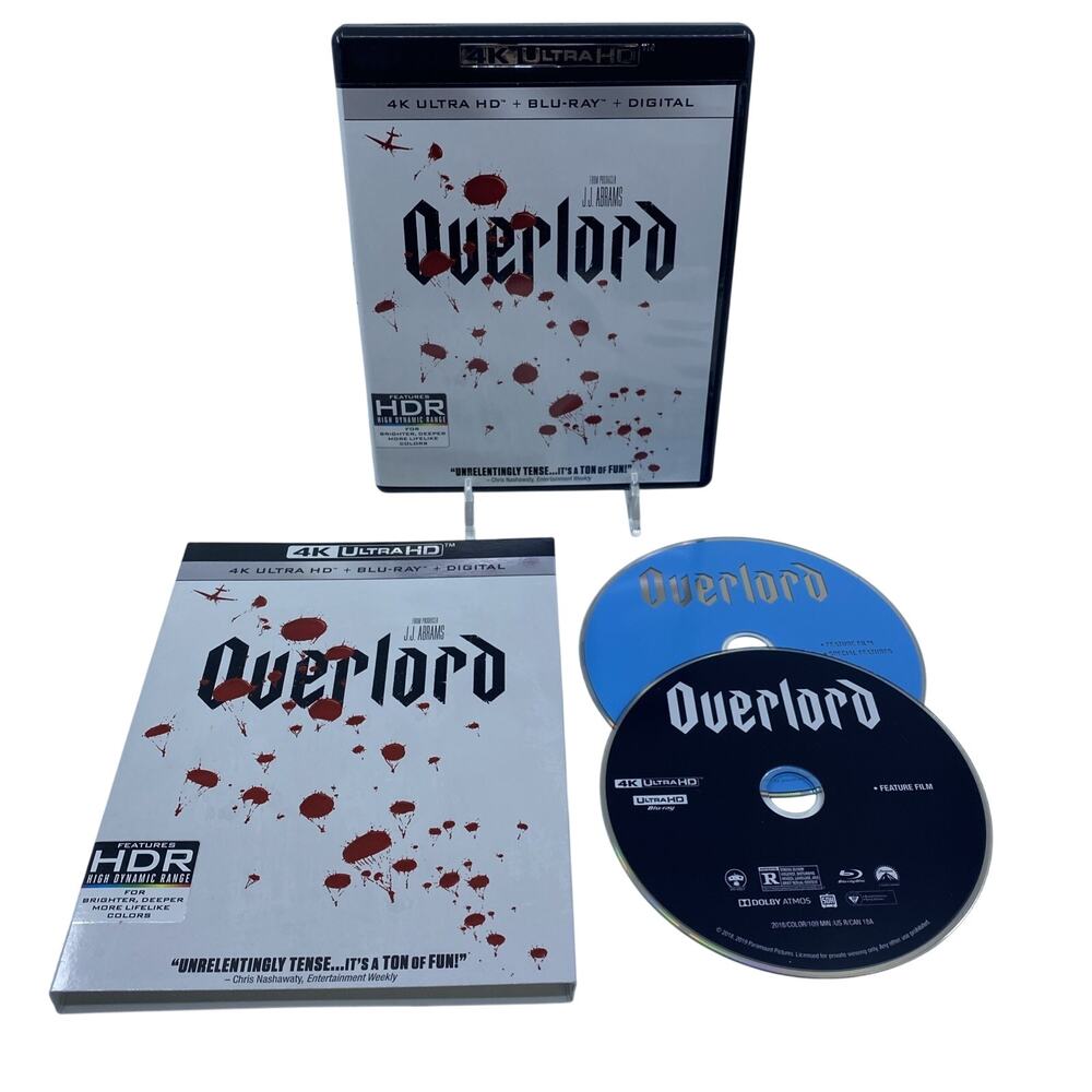 Overlord 4K Ultra HD Blu-ray 2018 with Slipcover OOP Horror